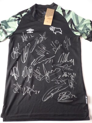 Derby County Signed Shirt x22 Pride Park, Championship, Collins