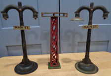 3 OLD MARX O GAUGE LIGHTS FOR PARTS OR REPAIR