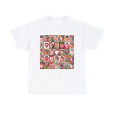 Unisex Adult T Shirt Eclectic Strawberry Fruit And More Patchwork Graphic Tee