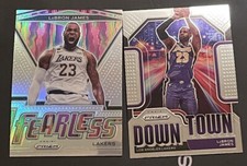 2020-21 Panini Prizm NBA Lebron James FEARLESS Silver SP Lakers & Downtown Base
