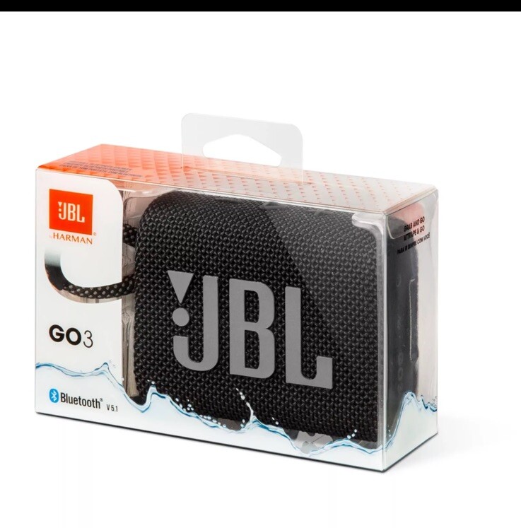 JBL Go 3 Portable Waterproof Speaker - Black-image