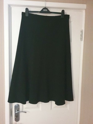 black pull on work skirt