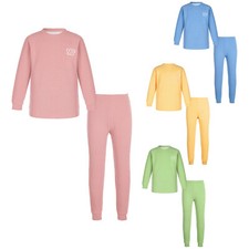 Kids Boys Girls Pyjama Set Winter T-Shirt And Bottoms Holiday Johns Activewear