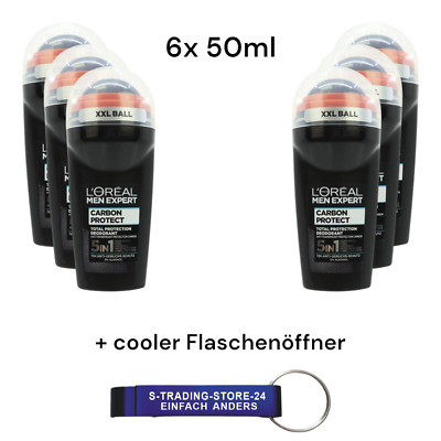 Deo Herren L'Oreal Men Expert Carbon Protect Roll On Roller 6er Pack   96,30/L