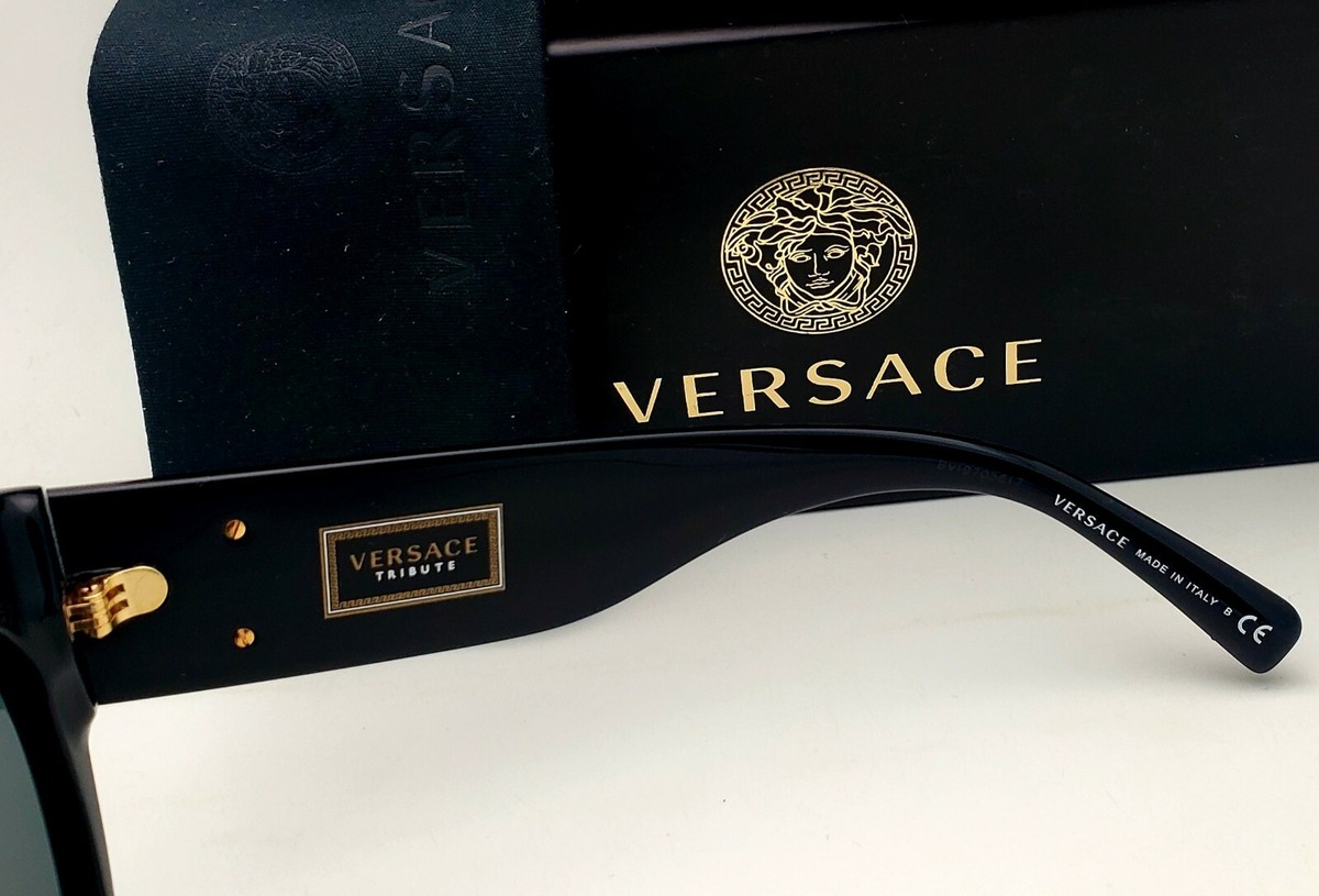 New VERSACE Sunglasses VE 4353 GB1/87 51-26 140 Black & Gold 