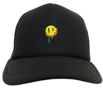 Melting Smiling Face - Psychedelic Lit Feeling It Two Tone Trucker Hat