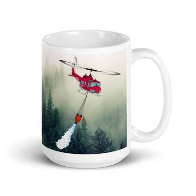 Flyboy Toys Helicopter with Bucket HELI25CUH1BUCKET-R1  White glossy 15 oz mug