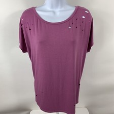 Express Shirt Womens Medium Short Sleeve Dist...