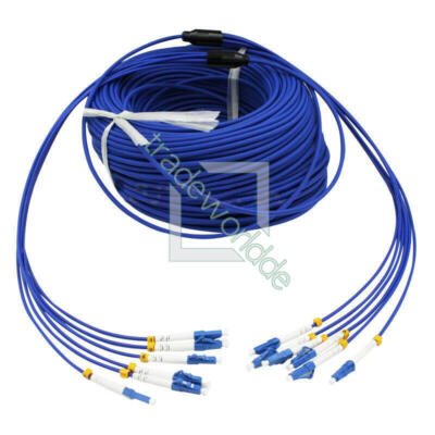 150M Fiber Patch Cord Indoor Armored Fiber Cable LC-LC 6 Strand SingleMode 9/125