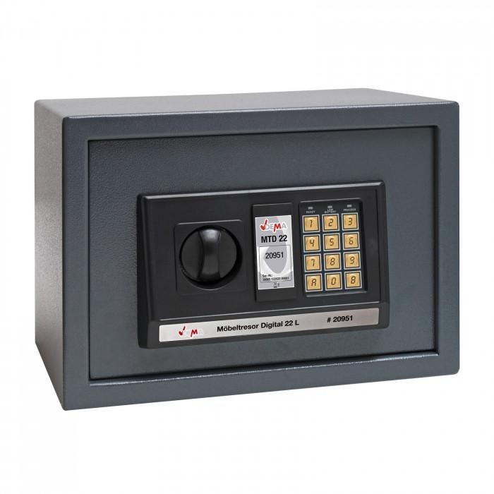 Coffre fort de bureau en acier blindé 22 Litres D20951 avec système de fixation