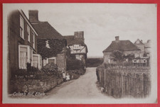 Old KENT postcard CULLEN'S HILL ELHAM HOUSES STREET ROAD VIEW CHILDREN