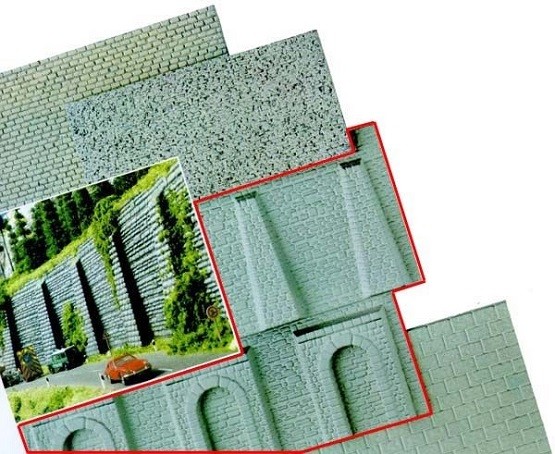 Busch 8196 - TT / N 2 Wall Plates - New