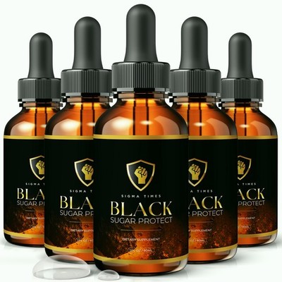 Black Sugar Protect Drops, For Healthy Blood Support & Circulation - 5 Pack
