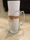 Vintage 1990's Hooters Restaurant Heavy Duty 24 oz Glass Beer Mug Stein Owl Logo