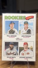 2026 Topps Heritage Quad Rookies Paul Gervase Jack Perkins Dylan Smith #375