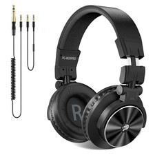 Studio Monitor Headphones 50mm Driver 40kHz DJ Wired Over Ear 3.5mm 1/4-In