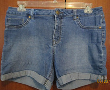 d jeans Blue Jean Shorts Sz 12 Cotton Poly Spandex Waist 33 In 4.5 R 10.5 in