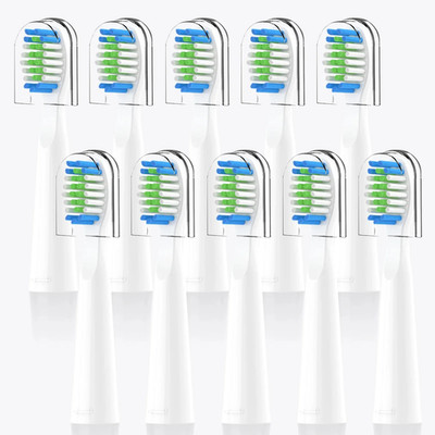 10PCS Fairywill FWE11 E10 E6 D7S Electric Toothbrush Replacement Brush HeadsComp