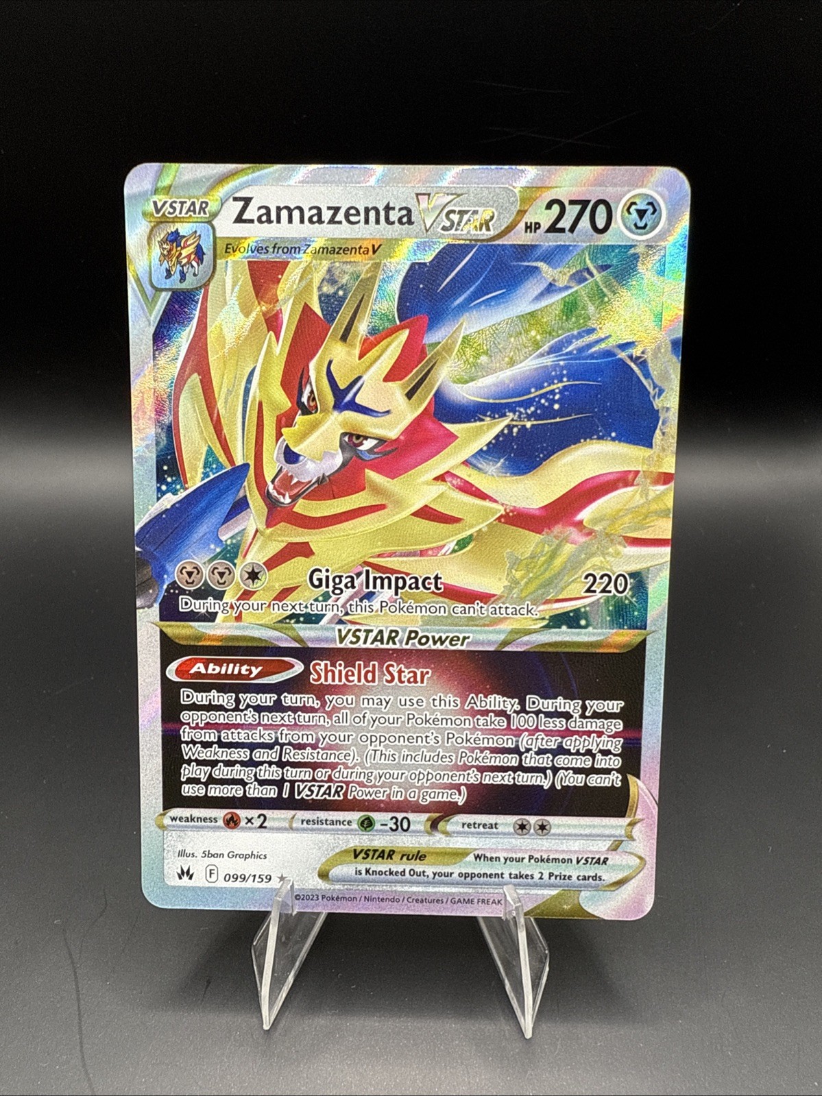 Zamazenta VSTAR 099/159 Crown Zenith Holo