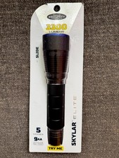 Police Security Skylar Elite LED Flashlight 3300 Lumens 9AA Adjustable Focus