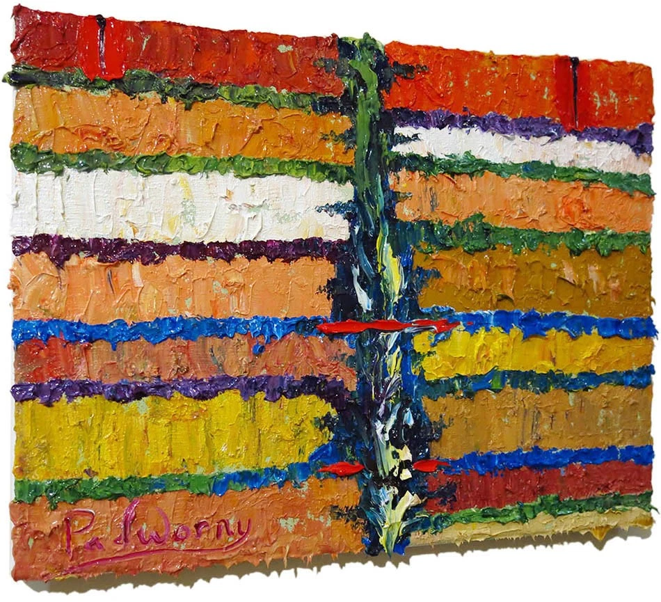 PINTURA AL ÓLEO ORIGINAL█ARTE EXPRESIONISMO VINTAGE█PAISAJE DE LA NATURALEZA DECORACIÓN ABSTRACTA█A Foto 3 de 4