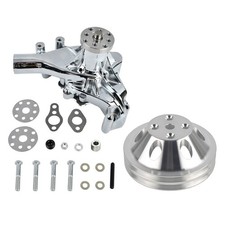 For Chevy Sbc 350 383 400 Lwp High Volume Long Water Pump2 Double Groove Pulley