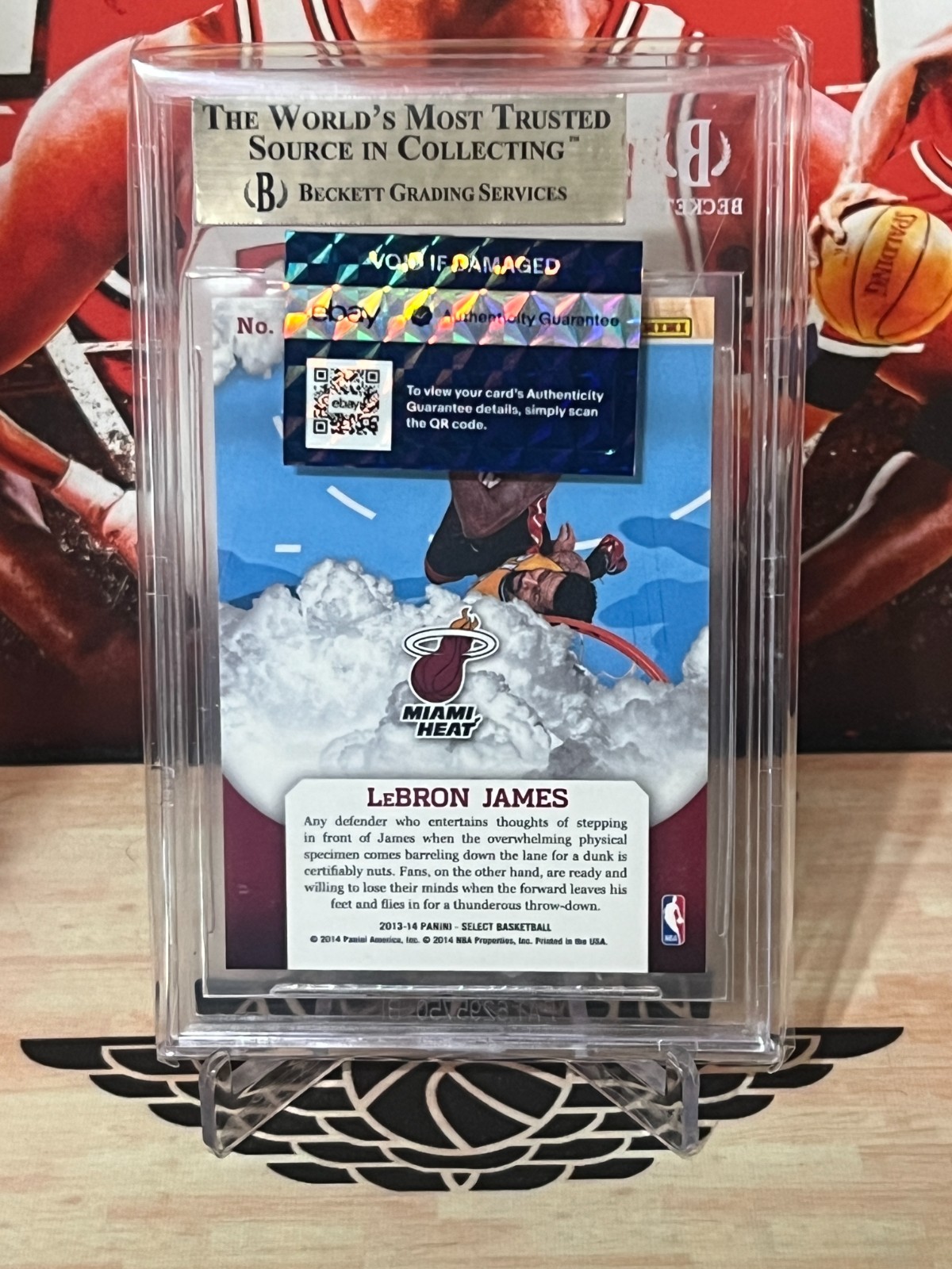 2013-14 Panini Select Sky High #8 LeBron James BGS 9.5 Gem Mint view 4