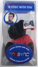 VINTAGE NSYNC CHRIS KIRKPATRICK LIMITED EDITION BLACK RARE BEAR TOY, NOS