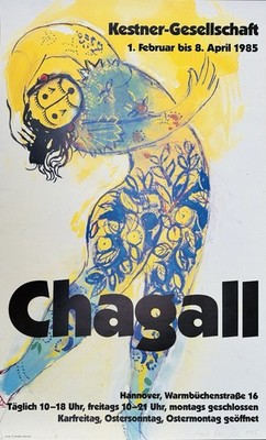 Original MARC CHAGALL Kestner Gesellschaft Ausstellungsplakat 85 Poster Tänzerin