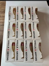 Stella Artois Half Pint Glass x 12 Brand New In Box With Poster Bargain