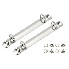 2 Set 0.6" B7 2 Hole O Ring Binder Mechanisms, 15mm Silver Tone
