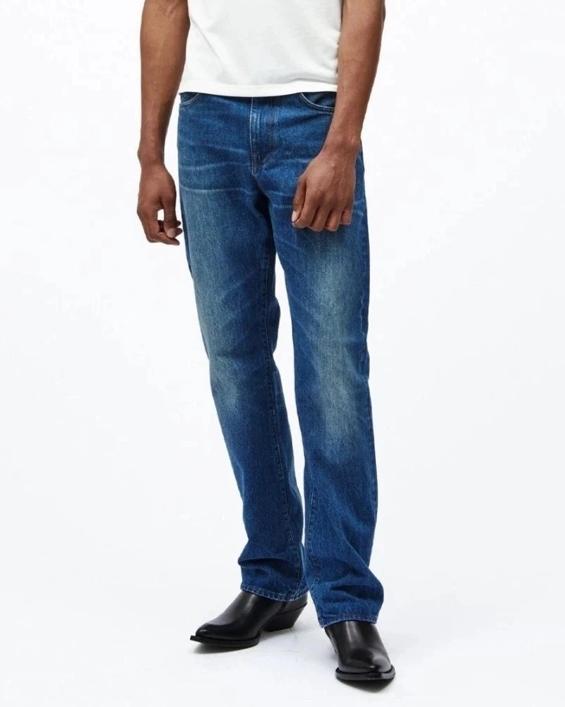 NWOT Men's BLK DNM JEANS 55 Bootcut Dark Vintage Blue Wash Made In Italy 31 x 32