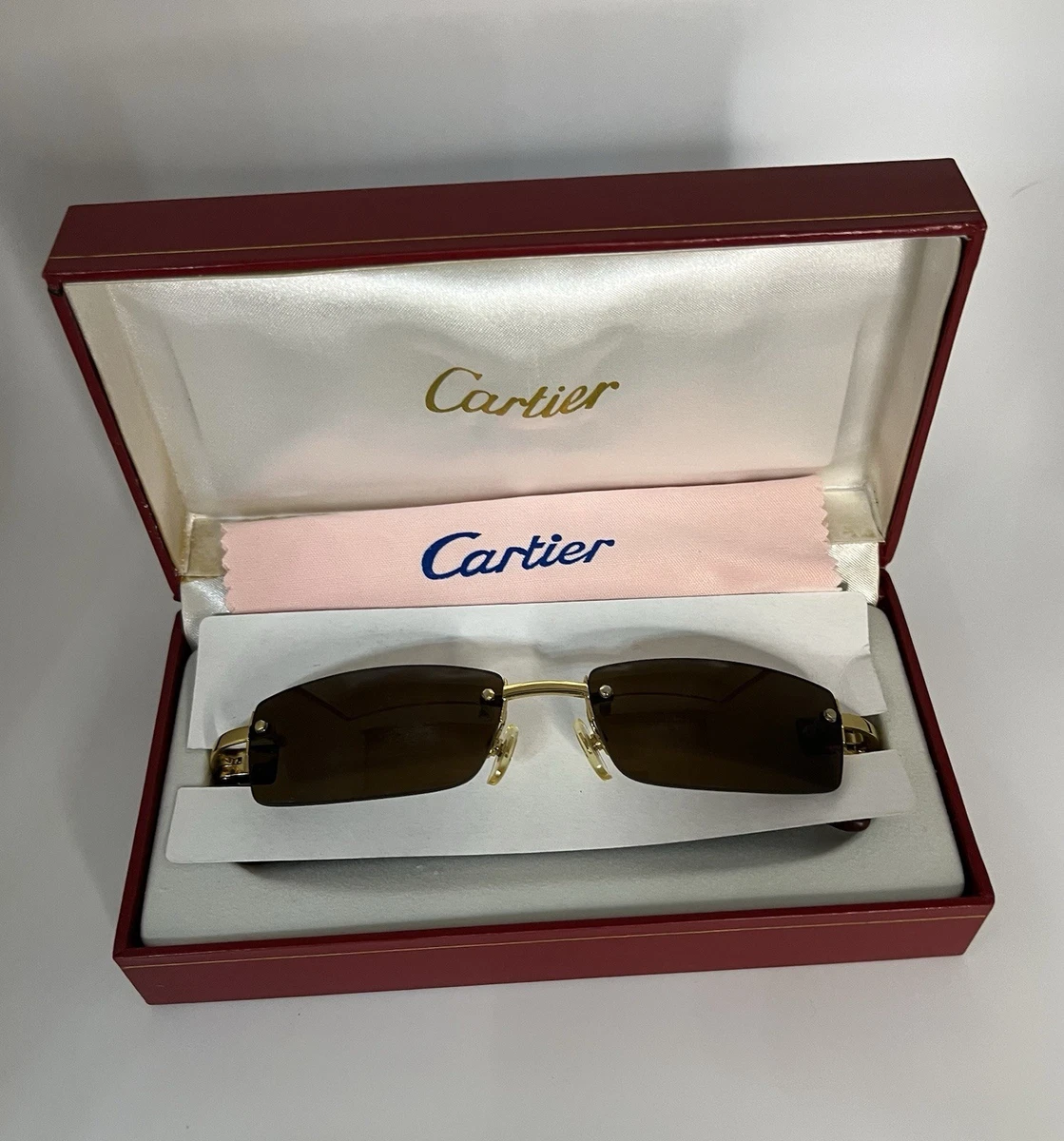 Cartier Brown Wooden Brown Sunglasses for Men for sale | eBay