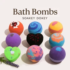 FIZZY BATH BOMB LOT 9 pack 4.5 ounce BOMBs organic luxurious
