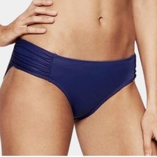 Athleta | Bikini a fascia con scollatura fondo blu navy. Taglia grande.