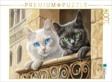 CALVENDO Puzzle Illustrationen von Katzen  1000 Teile Lege-Gr  e 64  48 cm Fot