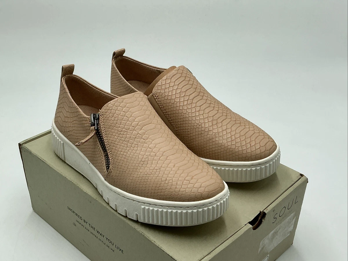 NATURALIZER Men’s Slip-on Flat Shoes SZ: 7.5 Brown Side Zipper Soul Naturalizer Yippee Slip-On Flat | HSN main image 2