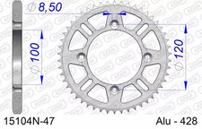 AFAM aluminium rear sprocket 15104N-47