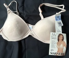 Warner's My Skin Padded Bra Nude Beige Wireless 34B NEW T Shirt Seamless 3 Avail