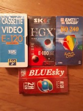 lot de 6 cassettes vhs vierges neuves