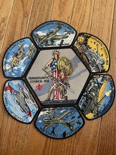 Trans Atlantic Council 2017 Jamboree world war 2 II patch set black eagle lodge