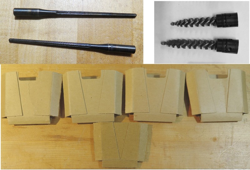 Garand & Springfield 7.62x51 chamber brush, 2 gas port reamers, repack cardboard