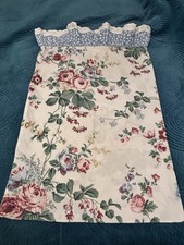 Vintage Cottagecore Standard Pillowcase W Pink Floral Ruffle - Percale