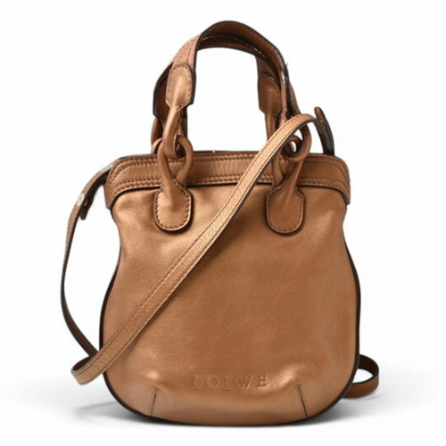 Loewe Fiesta handbag/shoulder bag in bronze leather. LOEWE women's. GZl1jaeb