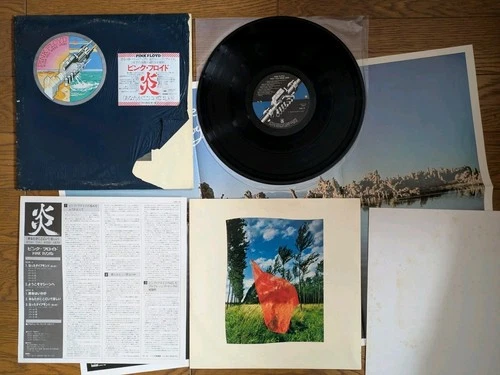 PINK FLOYD Wish You Were Here 1975 Japan LP w/ Shrink & Poster SOPO 100