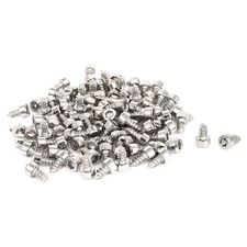 100 Pcs 1mm Pitch Hex Socket Drive Head Cap Self Tapping Screws 1/8" x 1/4"