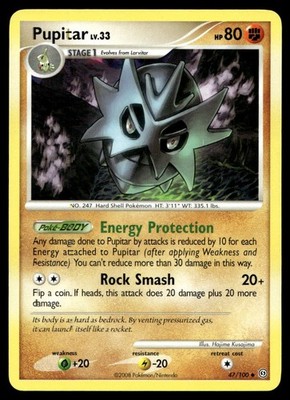 Pupitar Stormfront Uncommon 47/100 2008 Pokemon TCG