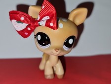 Littlest Pet Shop Authentic #1955 Brown White Spots Deer Blue Eyes LPS