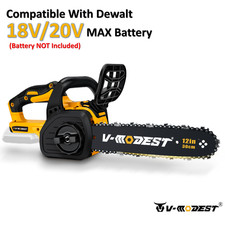 30cm 12" Cordless Chainsaw Brushless For Dewalt 18V/20V Battery Safety Baffles