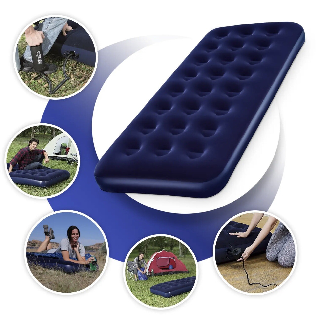 Bestway Single / Double/Queen/King size Inflatable Flocked Air Bed